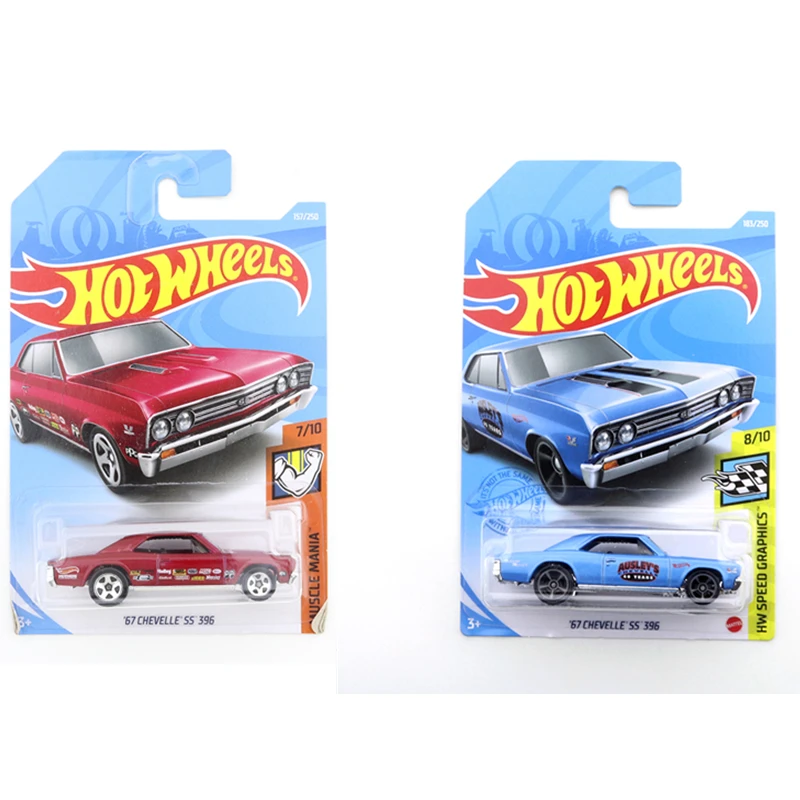 2021-183 Hot Wheels 67 CHEVELLE SS 396 Mini Alloy Coupe 1/64 Metal Diecast Model Car Kids Toys Gift