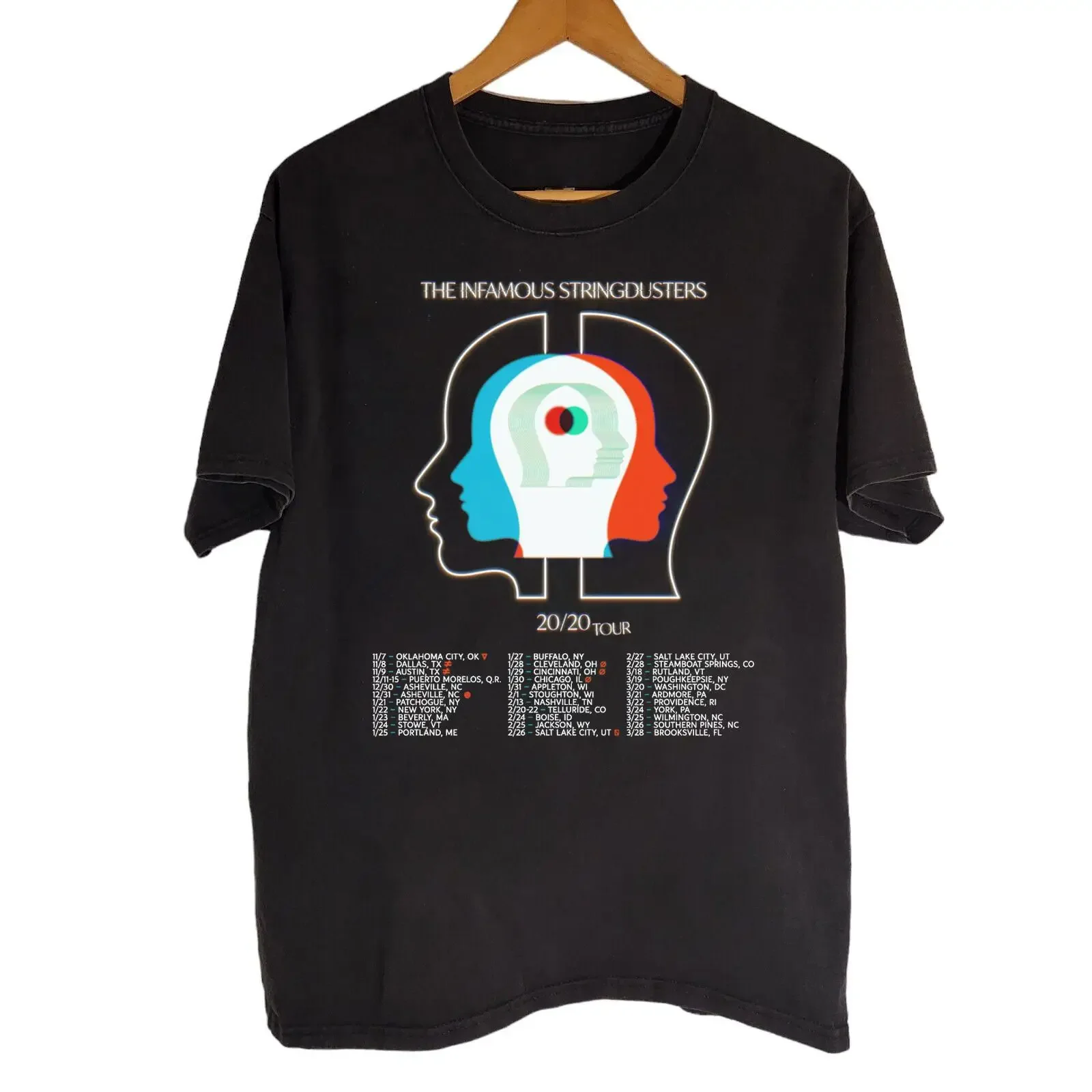 Camicia nera The Infamous Stringdusters Tour 2026 tutte le taglie S 5XL CS406 vintage Washed Comfortable Top For Everyday Wear