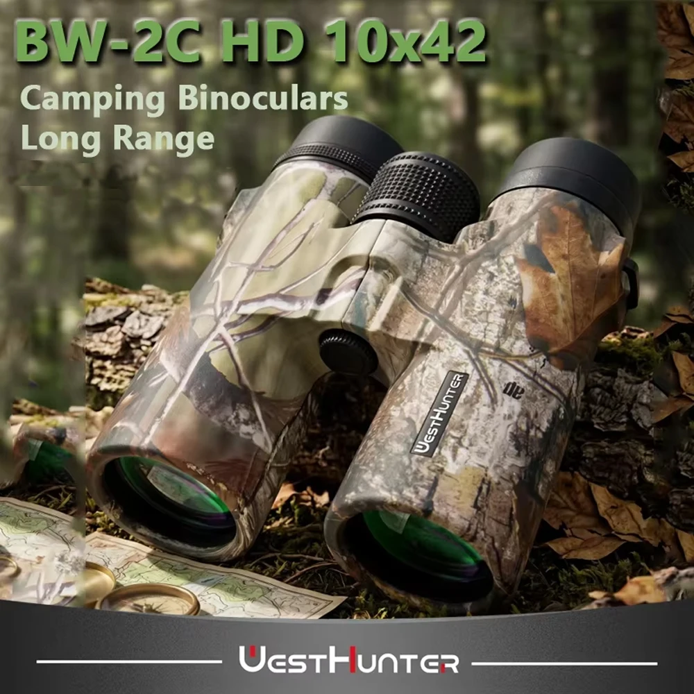 WestHunter BW-2C HD 10x42 Camping Binoculars Tactical Telescopio Long Range Hunting Equipment Telescopic Sights For Outdoor
