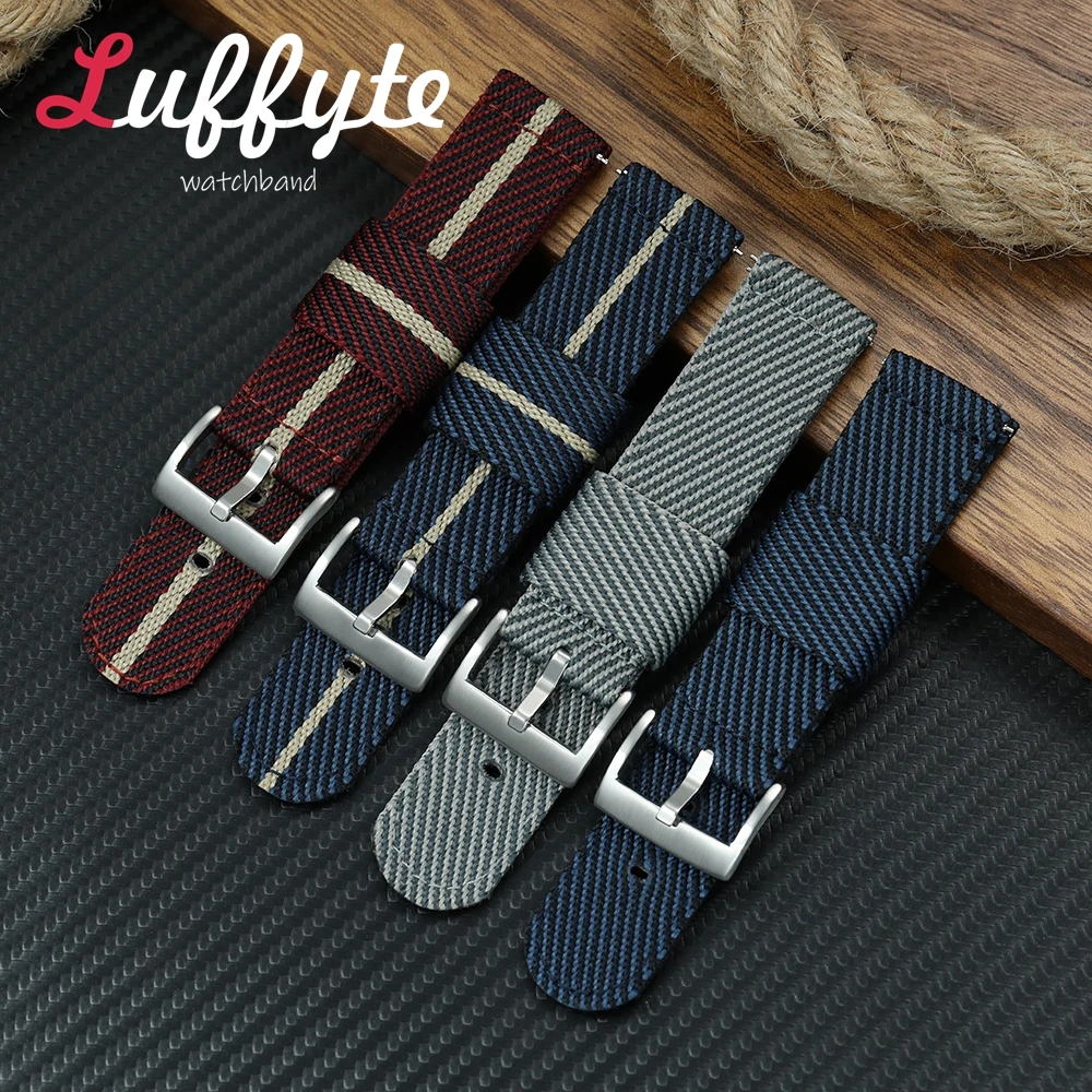 Männer Frauen Nylon Quick Release Armband Langlebiges Armband mit Edelstahl Schnalle 20mm 22mm Outdoor Casual Armband