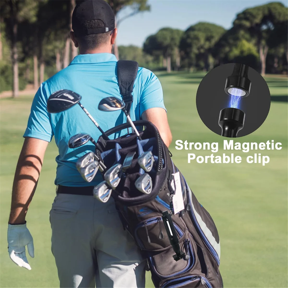 

Очиститель щетки для гольф-клуба Lo-ok Портативная щетка для канавок для гольф-клуба Щетка для чистки гольф-клуба