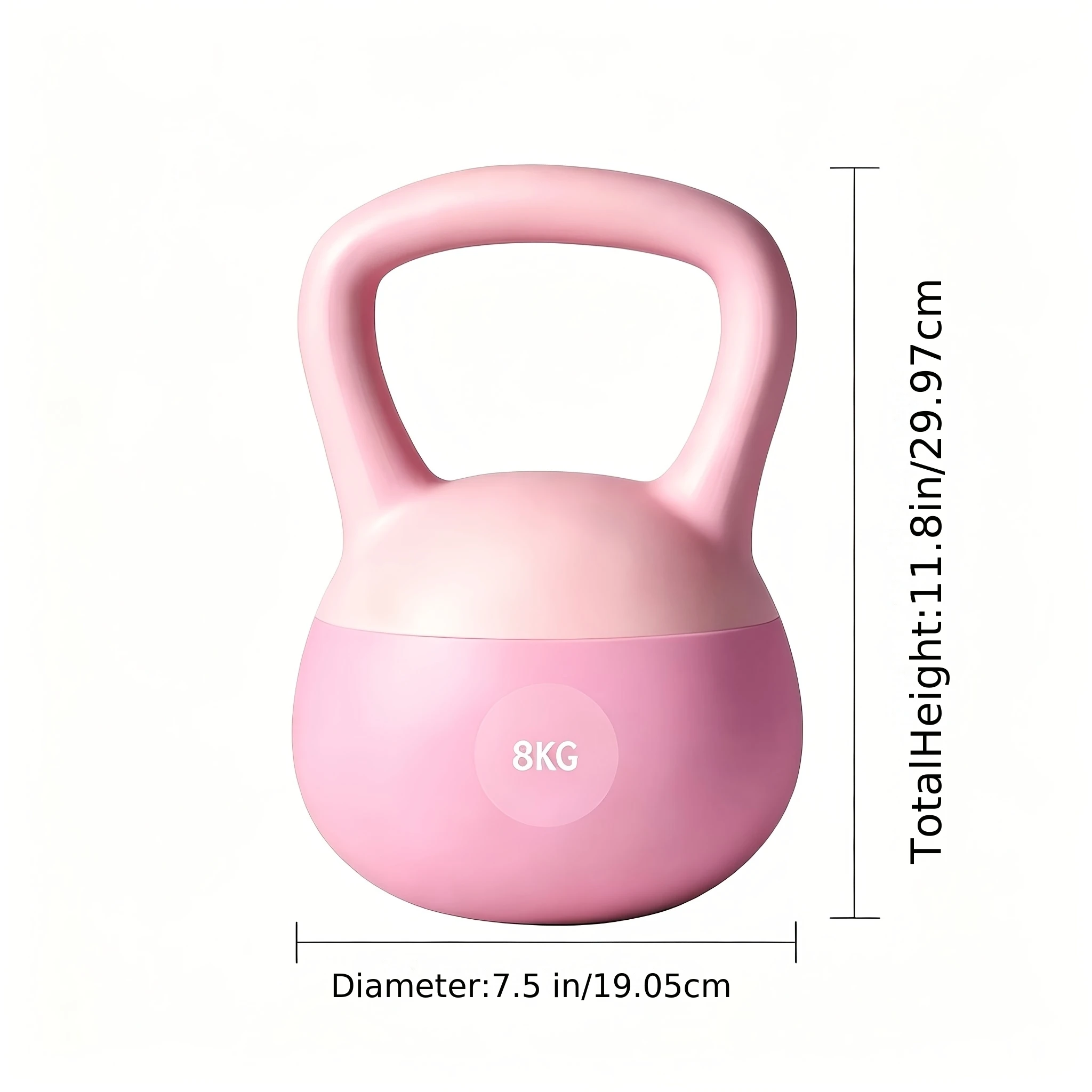 Ladies soft bell, 11.02LB soft bottom bell, household fitness weight lifting equipment, free sports gloves.