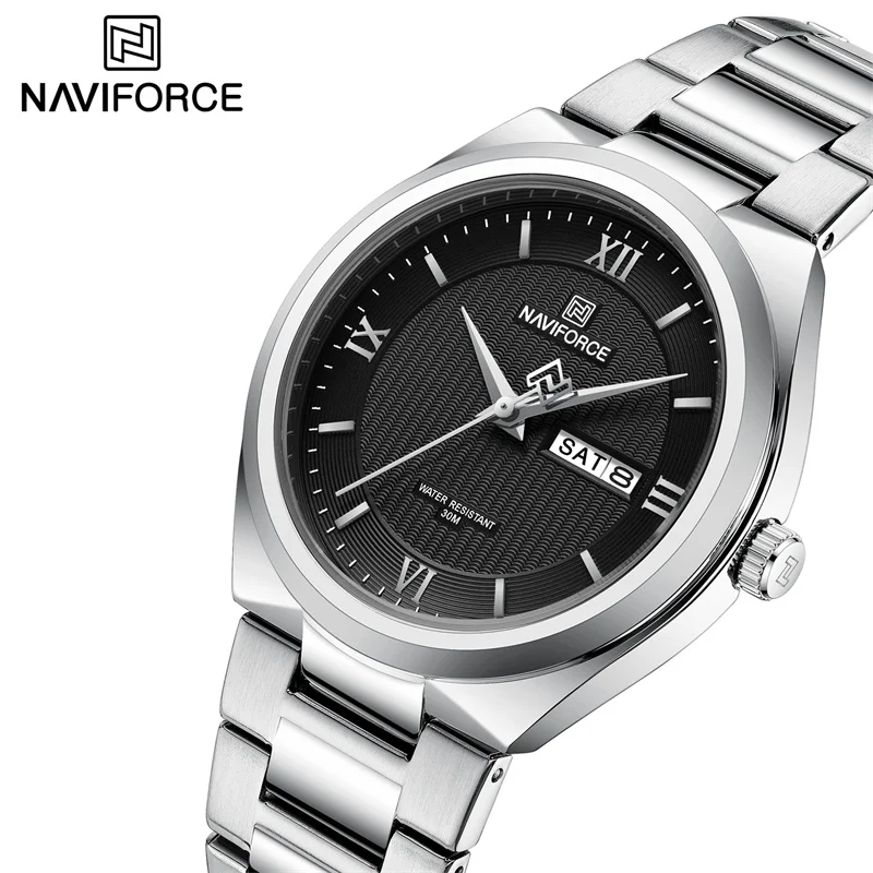 NAVIFORCE Top Brand Luxury Men\'s Watches Business Quartz Stainless Steel Strap Waterproof Date Male Wristwatch Relogio Masculino