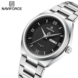 NAVIFORCE Top Brand Luxury Men's Watches Business Quartz Stainless Steel Strap Waterproof Date Male Wristwatch Relogio Masculino