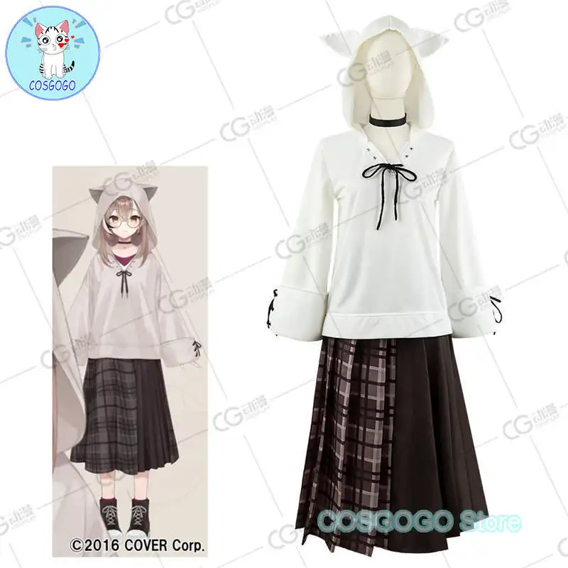 

COSGOGO Vtuber Hololive Mumei Cosplay Costume Halloween Outfits Women Men Sweater Skirt Suit