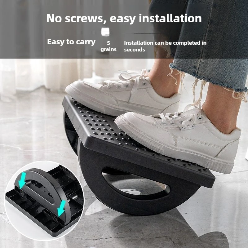 دواسة تدليك القدم متعددة الوظائف تحت الطاولة، مسند قدم متقاطع مضاد للتزييف، مقعد أرجل هزاز مريح #3