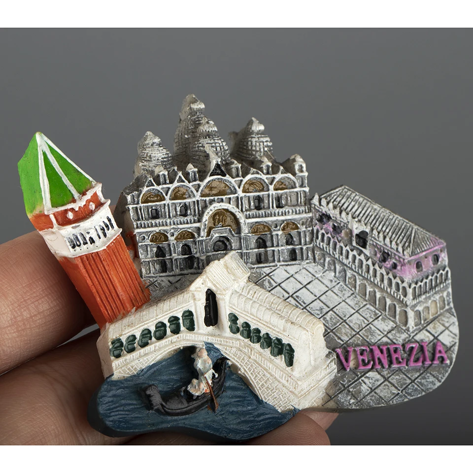 Italy Water City Venice Tourism Commemorative Crafts Creative Landmark Architecture Home Decoration Magnetic Refrigerator Sticke