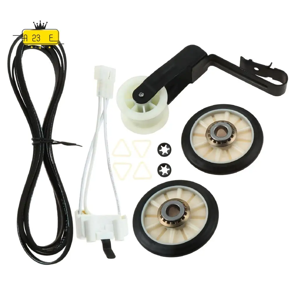 A23E-4392065 Drum Roller Belt Idler Pulley Door Latch Switch Set For Whirlpool Maytag 660996 8066065 3406107 349241T