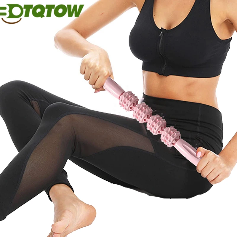 1pc 4 Allrad Yoga Stick Massage rolle für Waden muskel Roller Bein Entspannungs rolle, Fett absaugung Roller Massage für Sportler