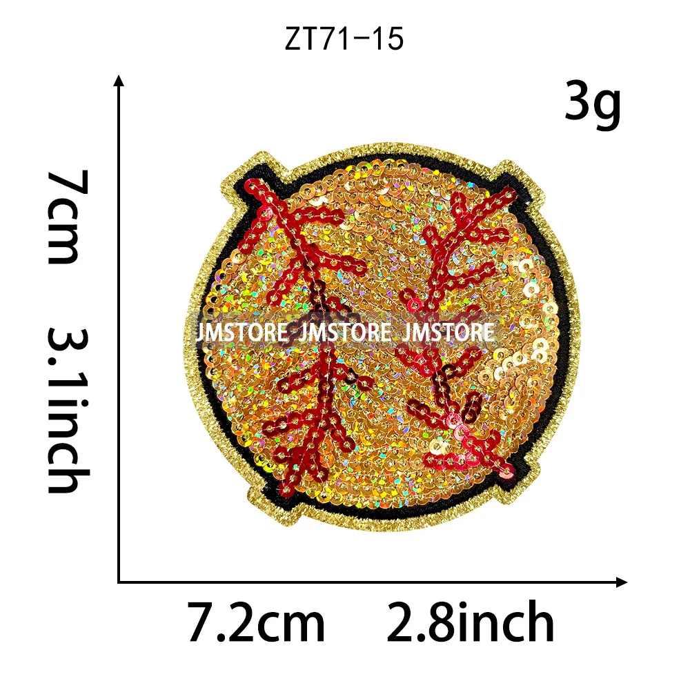 Colorful Checkered Bows Stars Sports Lover Iron on Small Emblem Thermoadhesive Sequin Embroidery Patches Applique for Sweatshirt view 6