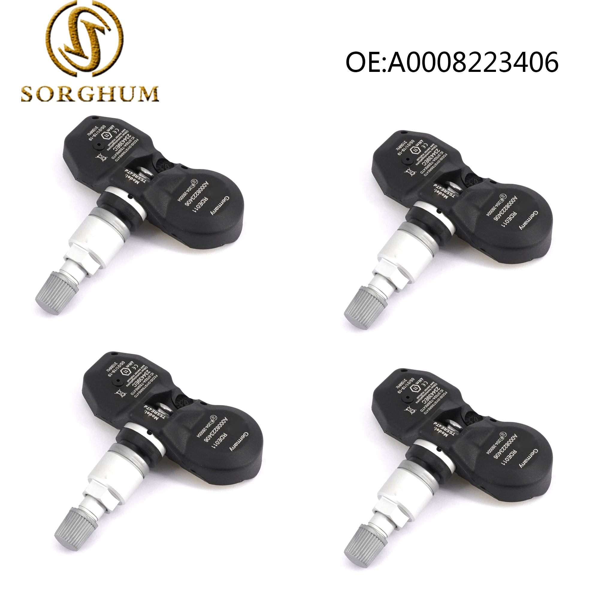 

SORGHUM A0008223406 4PCS Tire Pressure Sensor Monitor System TPMS For Mercedes Benz E-Class 1999-2005 CL CLK S SL SLR 2000-2005