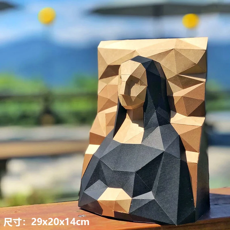 World Famous Painting Paper Model Geometric Three-dimensional Sculpture Home Decor Desk Decoration Papercraft 3D DIY Toys