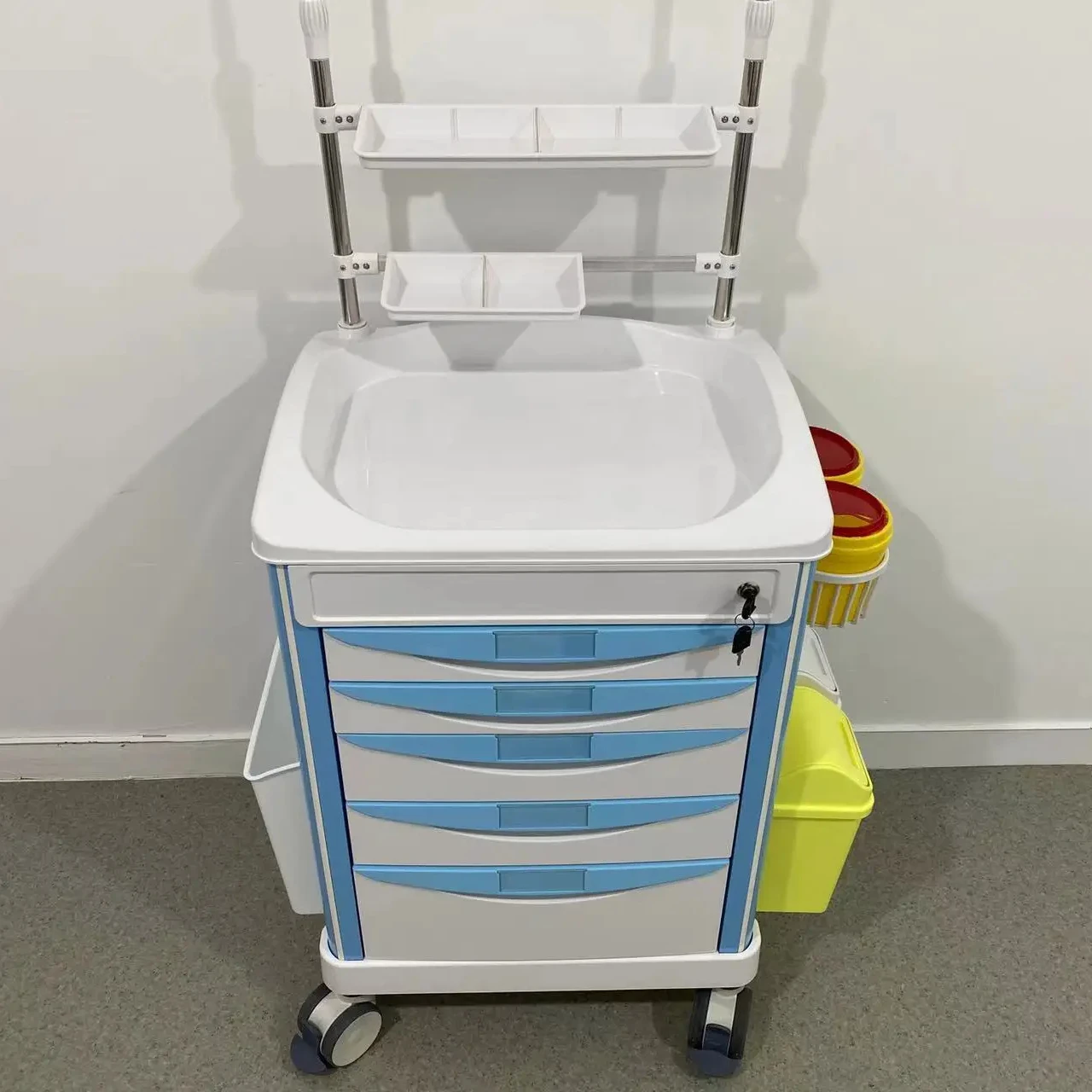 Multifunctional hospital emergency drug delivery trolley medical anesthesia trolley