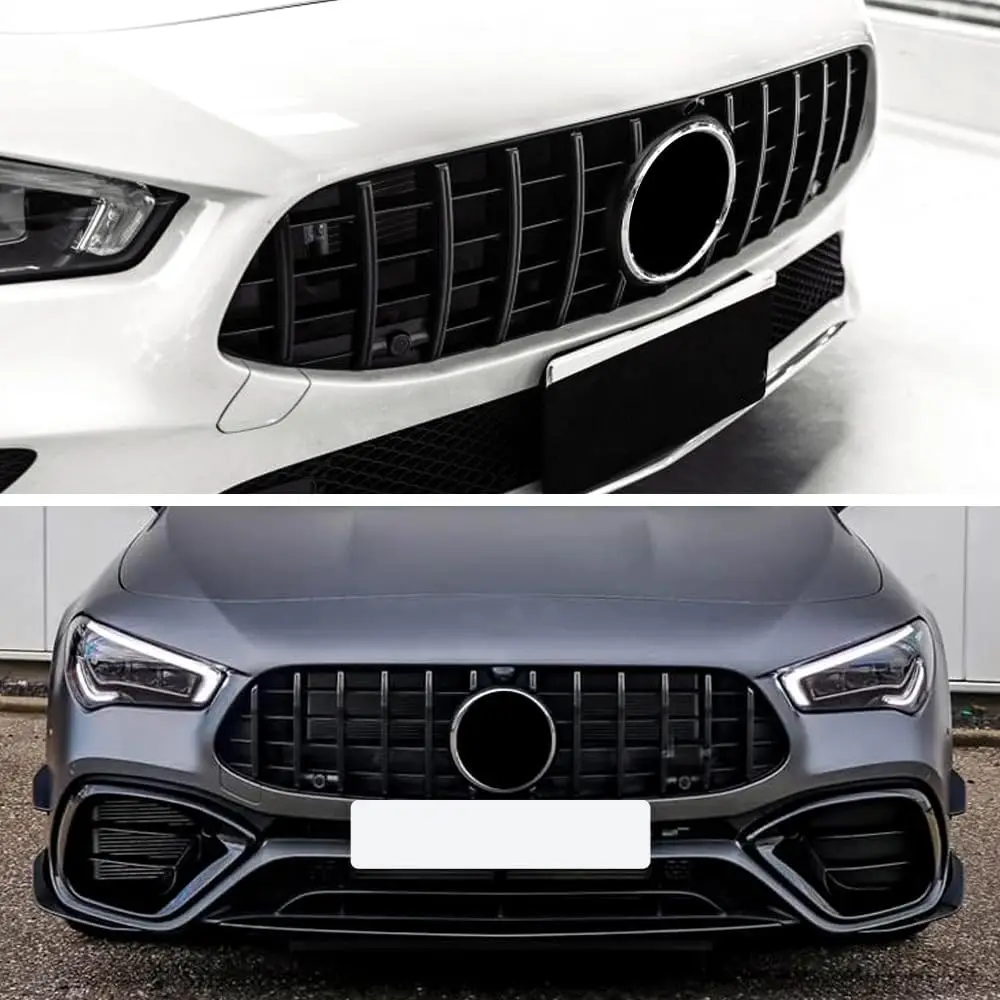 Für Mercedes Benz CLA W118 C118 CLA200 CLA250 CLA350 2020-2023 Front Grille GT Stil Auto Front stoßstange Mitte Grill Haube – Detail 3