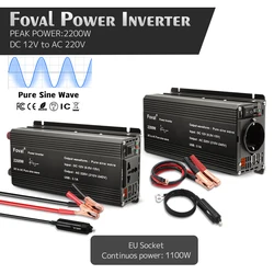 Foval 3000W Pure Sine Wave Inverter DC12V AC220V 230V Car Inverter Outdoor Working Voltage Converter European Warehouse