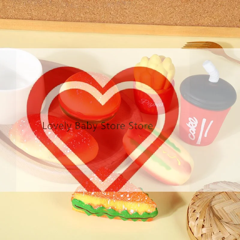 

【BS】1/5 шт. Игрушка-антистресс для снятия напряжения, имитирующая гамбургер или колу, с медленным восстановлением формы, из TPR, подарок на день рождения