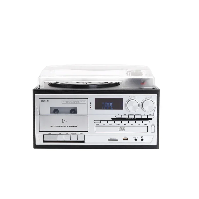 

Latest Black Vinyl turntable With External Speakers Phonograph LP Vinyl Record Player Bluetooth Turntable Player