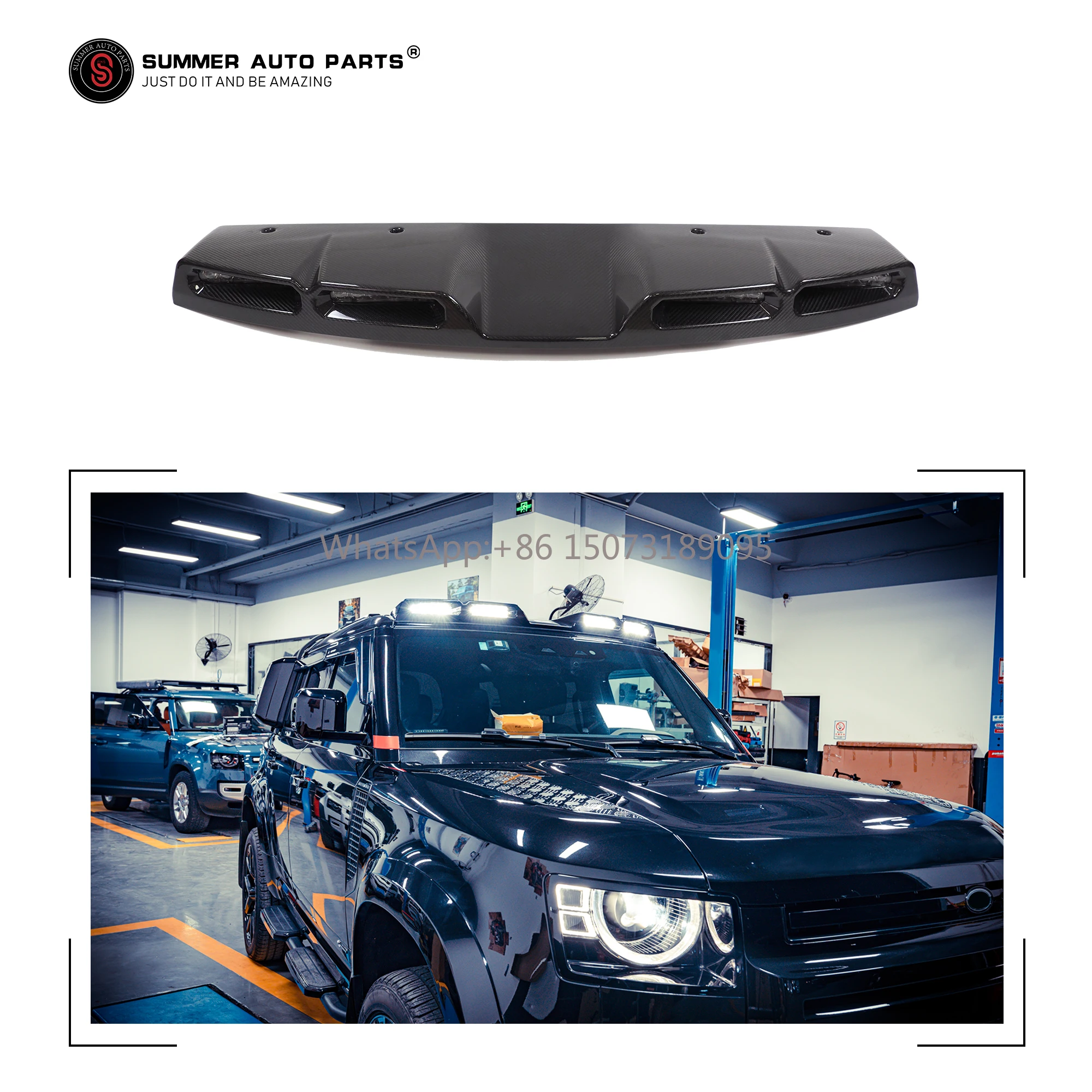 

Hot Selling Off-Road Front Roof Spoiler Pod Light Carbon Fiber Roof Light for Land Rover New Defender 90 110