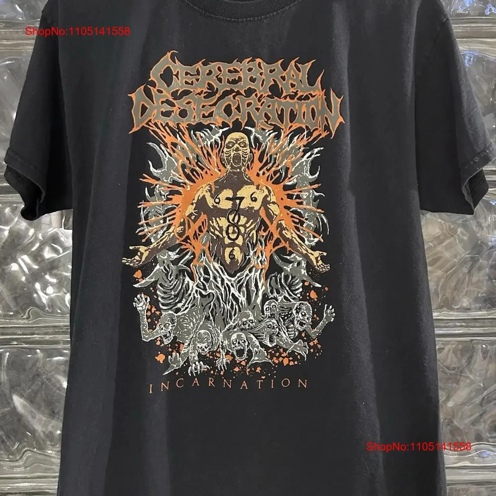 Cerebral Desecration T shirt Sz M 2016 Death Metal TXDM Viral Load Prophecy Vile vintage Washed graphic Slightly