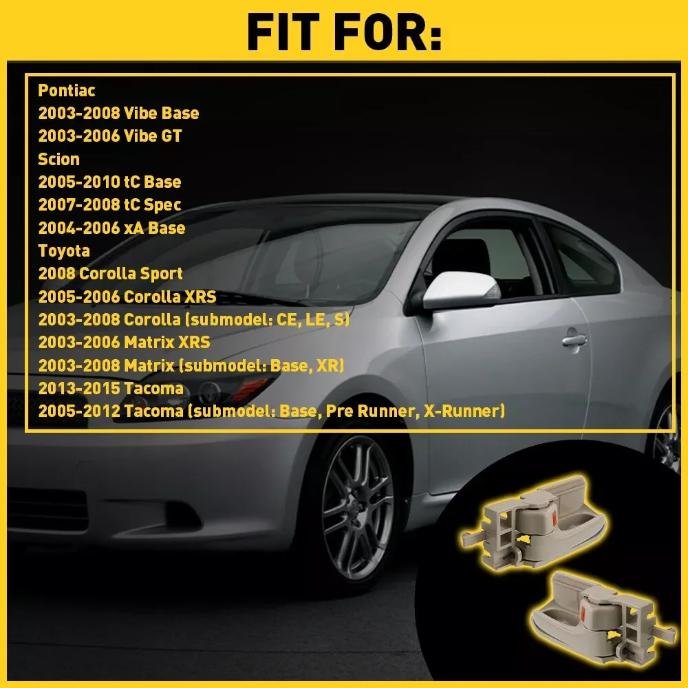 مقبض الباب الداخلي لتويوتا 2003-08 لكورولا لمصفوفة 2005-2012 لتاكوم بيج LH RH