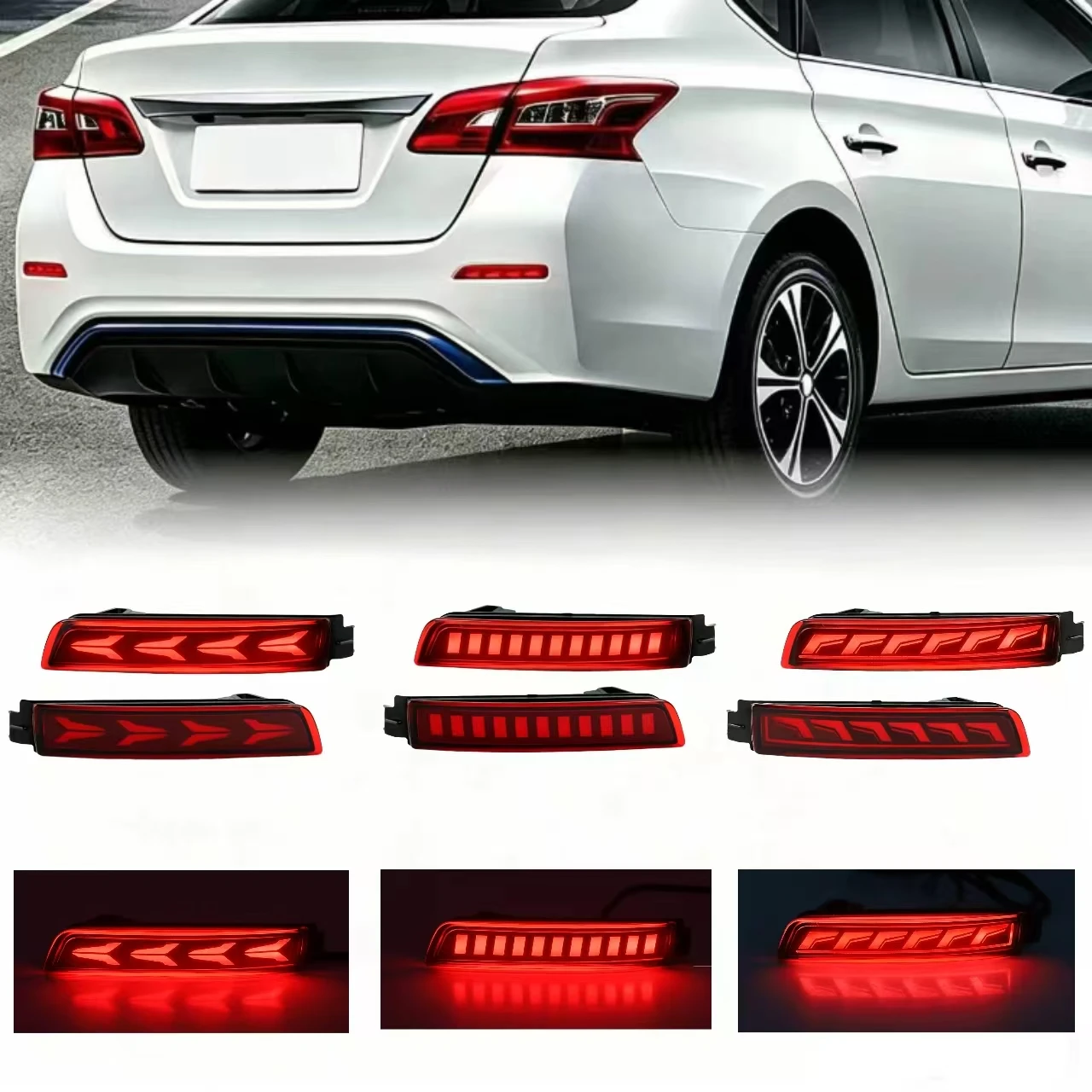 

LED Reflector Tail Light For Nissan Kicks Sentra Juke Murano Quest Terra For Infiniti ESQ QX FX 2009-2018 Rear Bumper Stop Light
