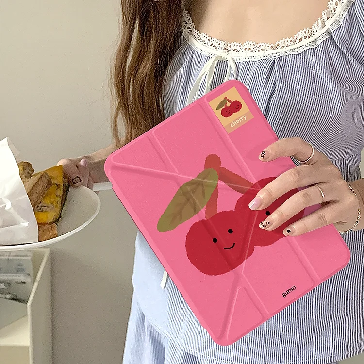Ins Cute Pink Cherry Tablet Ca - Iphone Tablet Accessories ulasan dan harga