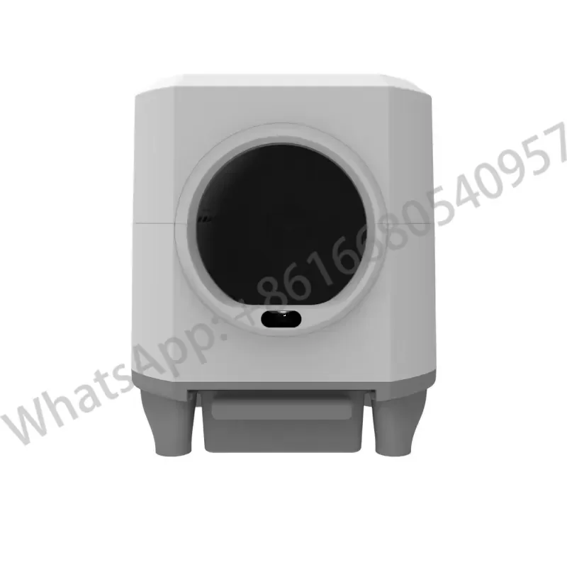 Automatic PP Eco-Friendly Round Kitty Box App Control Smart Self Cleaning 90L 14KG Multiple Cats Global Version