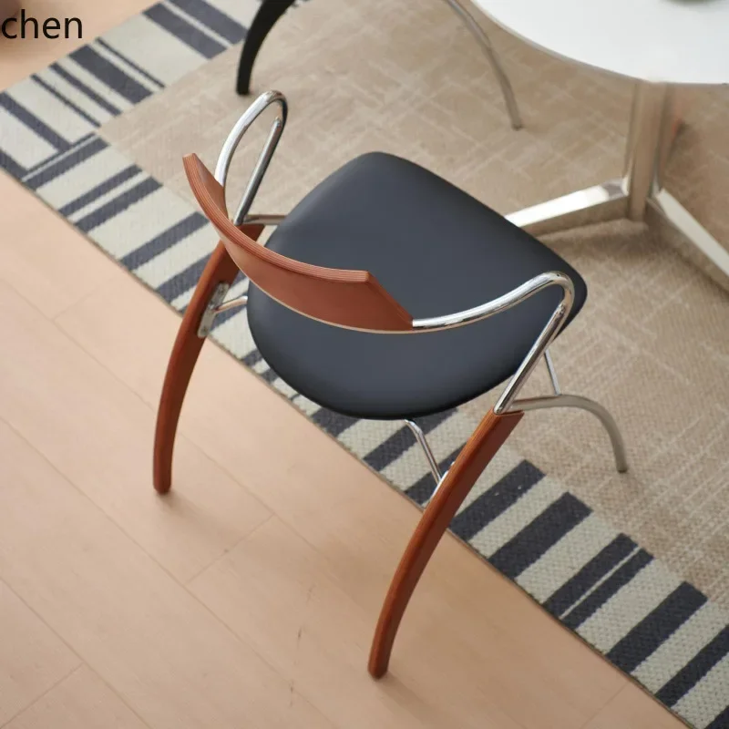 DSA Vintage Style Chair for Home Use Simple Casual Iron Art Backrest Chair Retro Armchair