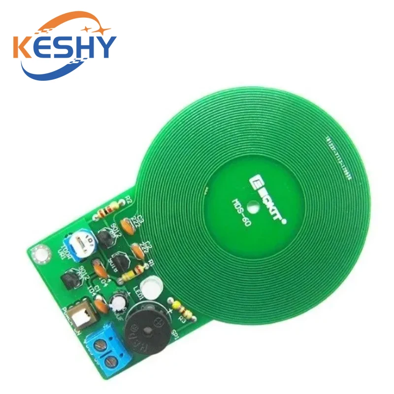JS-60 DIY Metal Detector Kit DIY Electronic Kit DC 3V-5V 60mm Non-contact Sensor Board Module Part Metal