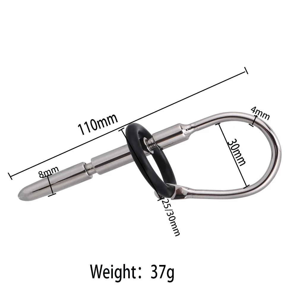 304 Stainless Steel Urethral Catheter Dilator Horse Eye Irritation Sex Toy Men Penis Urinary Plug Insert Urethra Delay Lock Ring