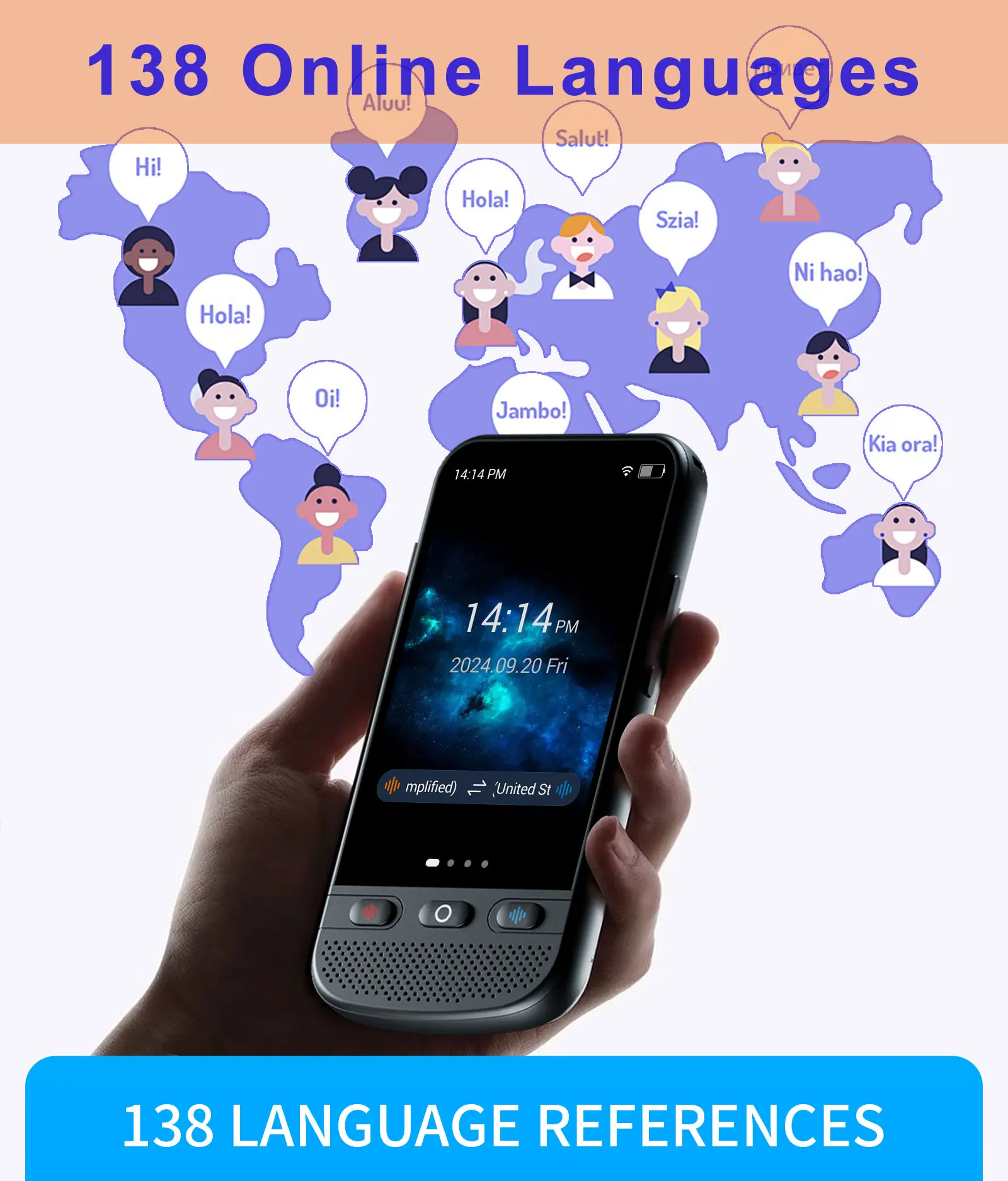 مترجم في الوقت الحقيقي لغة نص صوتي ترجمة الصور Chatgpt التحدث بحرية شاشة تعمل باللمس سماعات أذن الأجهزة الإلكترونية