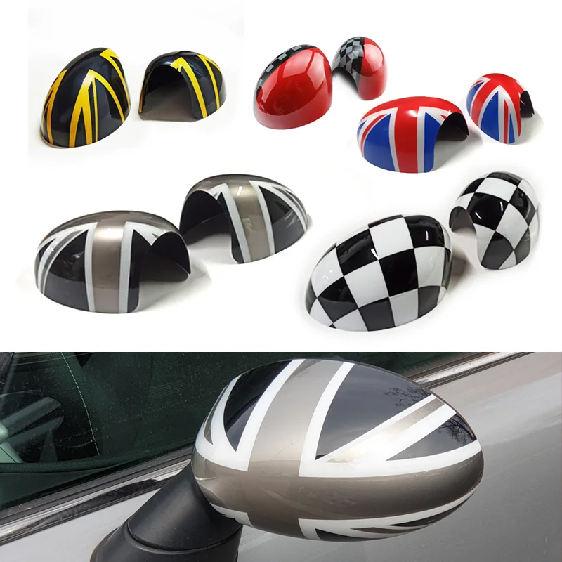 For MINI Cooper R50 R52 R53 Lefthand Drive Side Mirror Cover Caps Protective Shell 2pcs Plastic