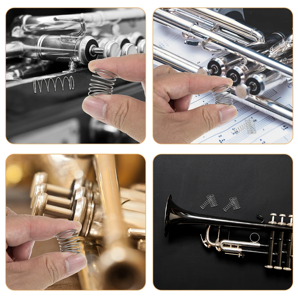 

6 Pcs Trumpet Button Parts Bass Spring Musical Instrument Component Replacement