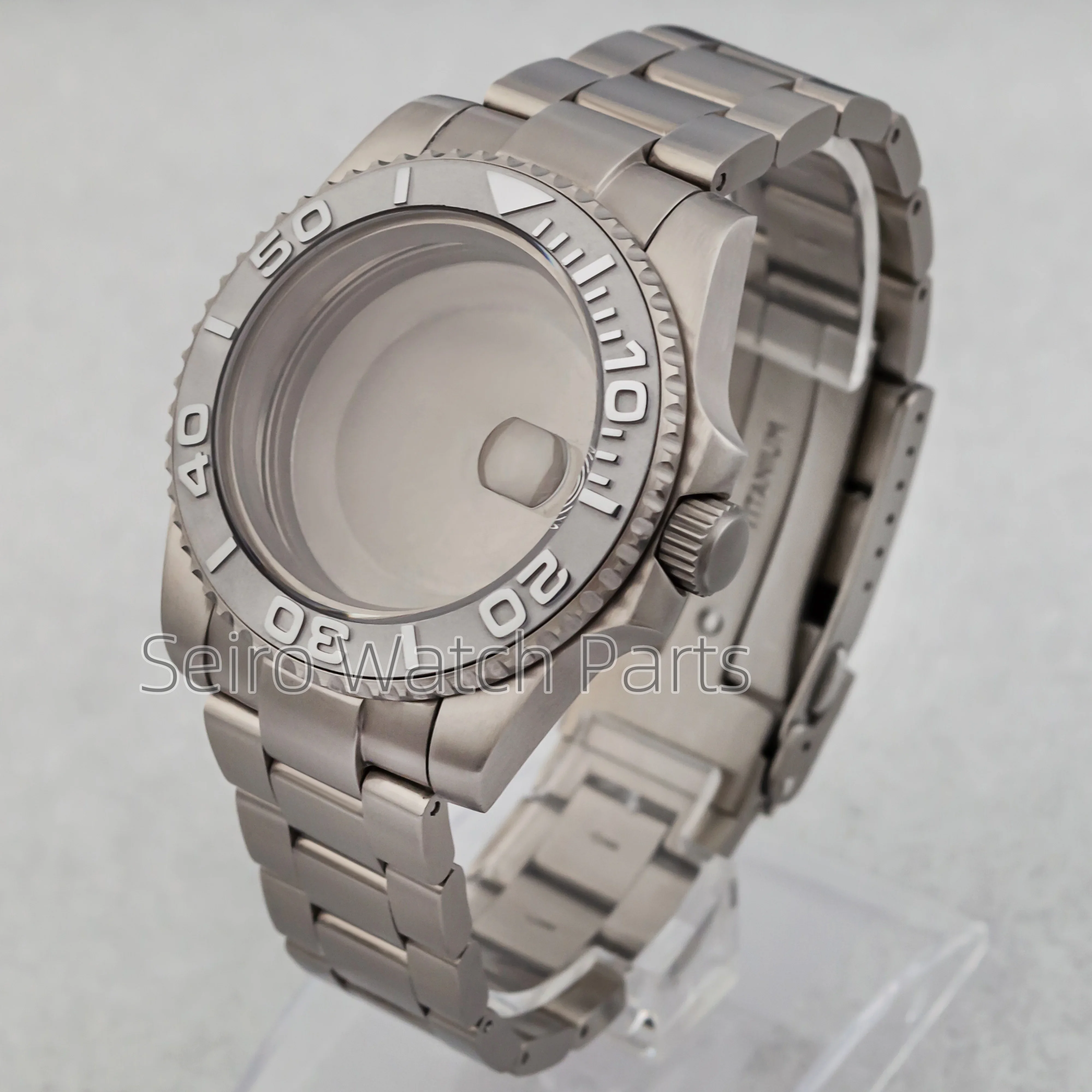 

40mm Titanium NH35 Case Titanium Strap Sapphire Glass 100m Waterproof Dive Case for SUB GMT Yacht NH34 NH36 ETA2824 Movement