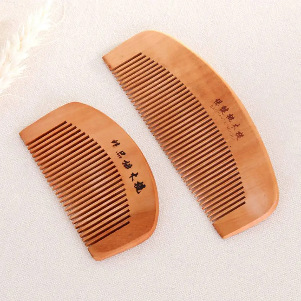 Unisex Sandalwood Comb Women Men Home Travel Wood Anti-static Fine-tooth Comb Wooden Handle Hairdressing Styling Tool