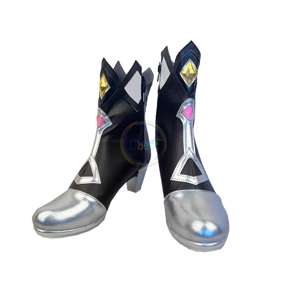 Genshin Impact Rosaria Cosplay Botas, Sapatos