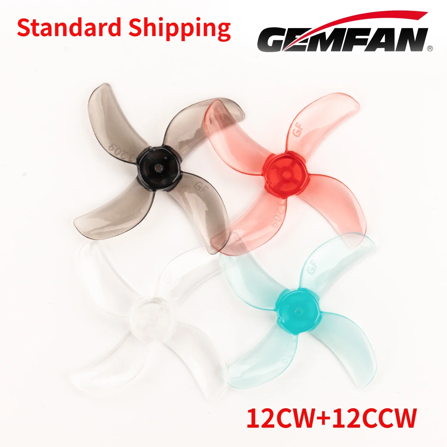 

12Pairs(12CW+12CCW) Gemfan 1209 31mm 4-Blade Propeller 0.8mm 1mm 1.5mm (Random Color) for FPV Tinywhoop Drones