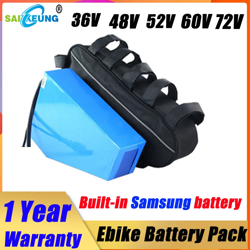 

Ebike Lithium Battery with Charger,36V, 48V, 52V, 60V, 72V,20Ah24Ah,25Ah, 30Ah,40Ah,50Ah,60Ah bafang Motor, 250W-3000W, 100A BMS