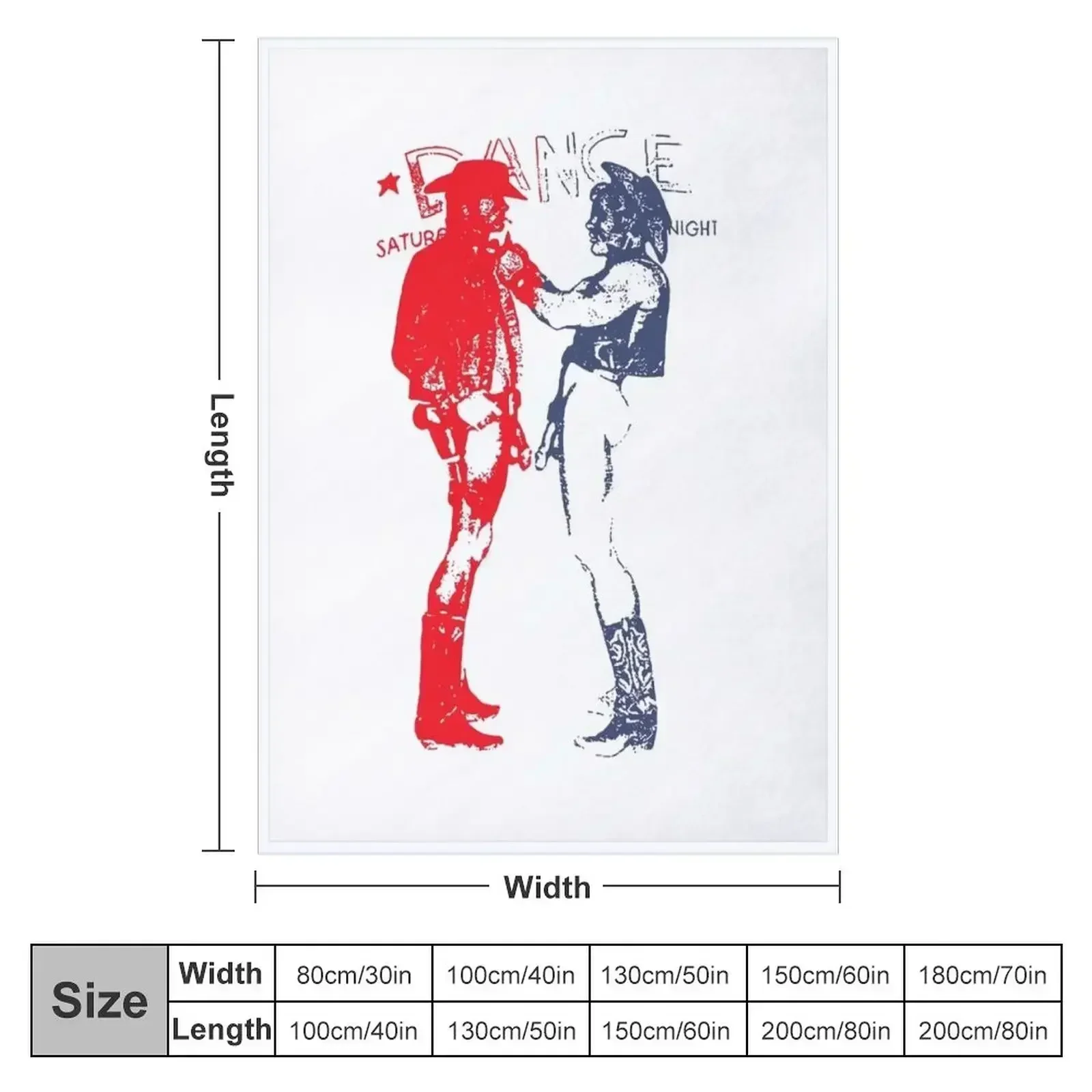 Cowboys Dance Couple Duet Throw Blanket Warm Polar Blankets