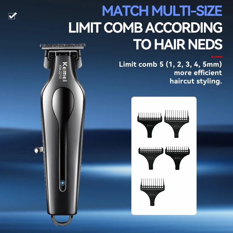 Kemei Professional Barber Hair Clippers and Cordless Trimmer Set Electric Hair Cutter Rechargeable Hair Cutting Machine for Men image 2