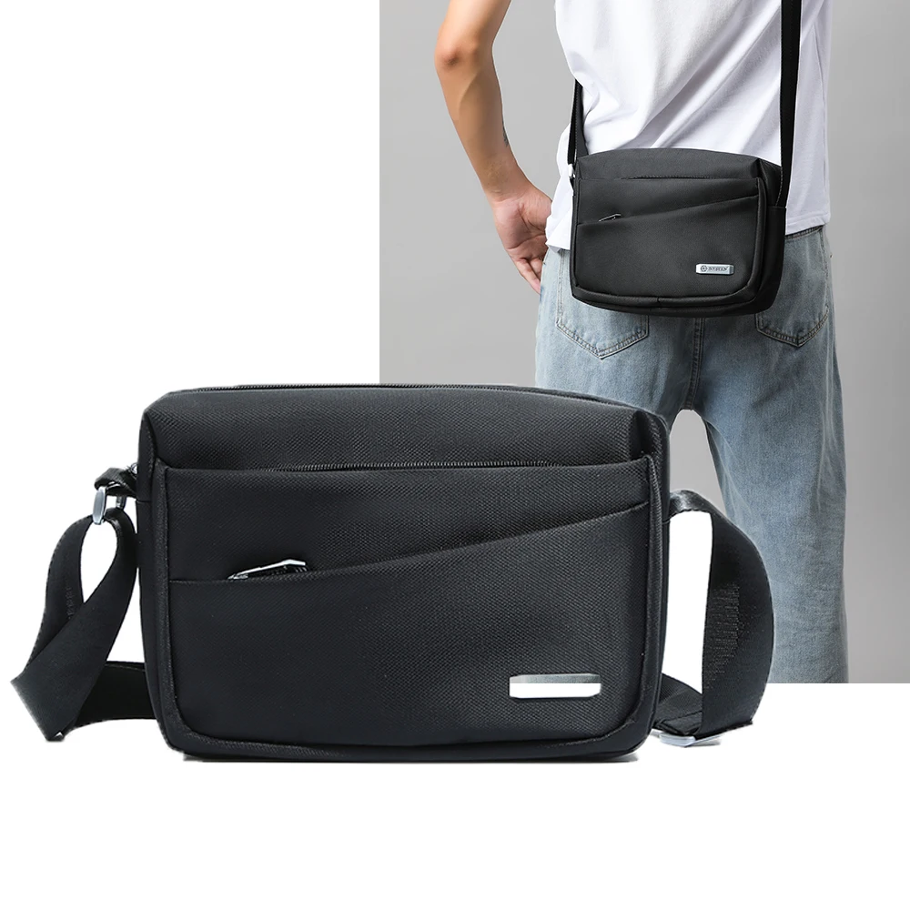 1Pcs Outdoor Travel Crossbody Bag, Day Trip Shoulder Bag, Multi-Compartment Large Capacity Shoulder Messenger Bag, Adjustable Shoulder Strap Anti-Theft Zipper Bag