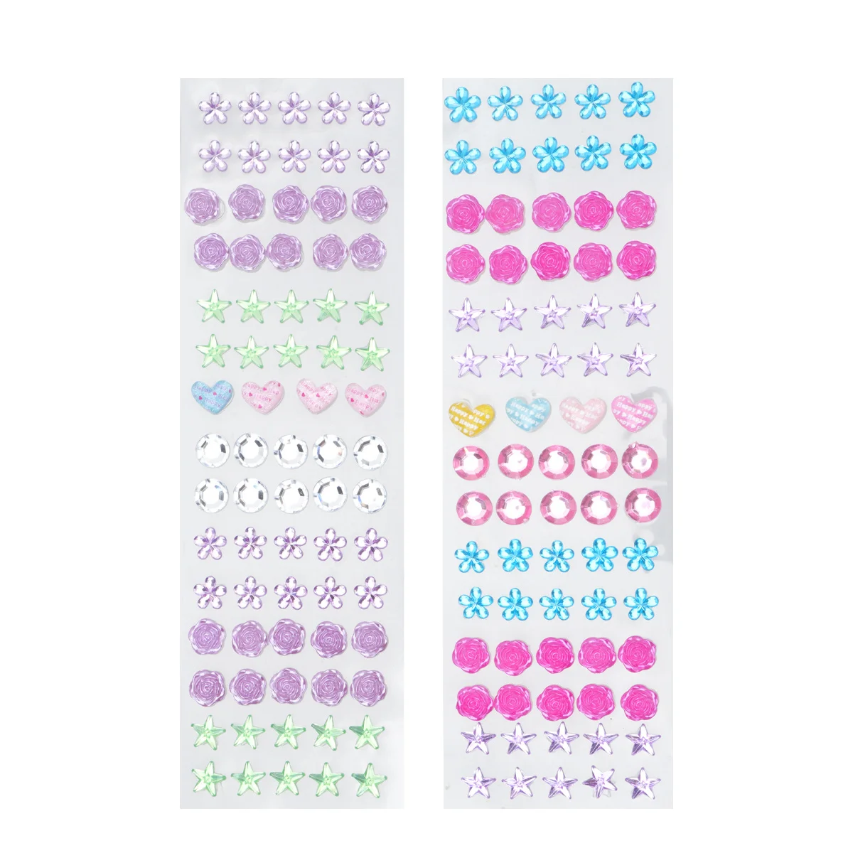 5 قطعة ملصقات الماس الملونة 5 ورقة متنوعة الأحجار الكريمة للحرف اليدوية Diy بها بنفسك حجر الراين الشارات سجل القصاصات الهاتف سيارة ديكور الاكريليك الكريستال