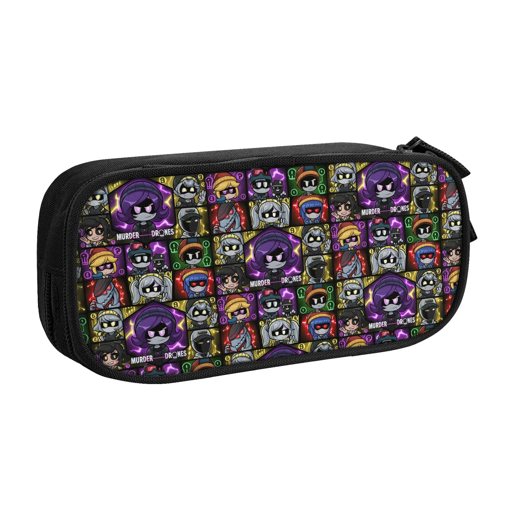 Murder Drones Horror Comedy  Cute Pencil Case Boy Girl Large Capacity Anime Movies Game  Pencil Box School Supplies