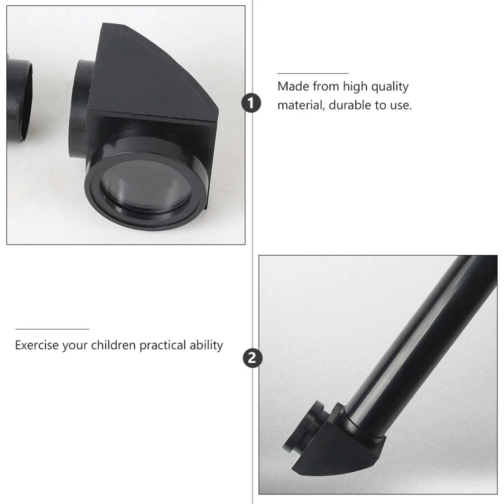 2 Pcs Periscope Science Technology Toy Detachable Experimental Equipment Black Self-made Removable Child