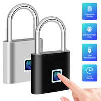 KERUI Keyless USB Charging Fingerprint Smart Lock Waterproof Unlock Portable Lock Anti-theft Security Door Lock Padlock Electric
