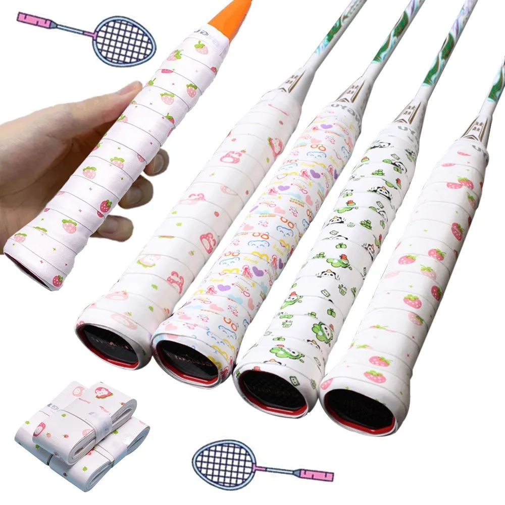 Gifts Cartoon Printed Badminton Racket Handle Belt Non-slip Sweat-absorbent Badminton Hand Glue Handlebar Grip Tape