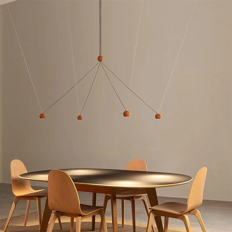 Nordic Lamp Compass Chandelier Niche Design Minimalist Living Room Kitchen Bar Bedroom Small Pendant Light Home Decoration LED