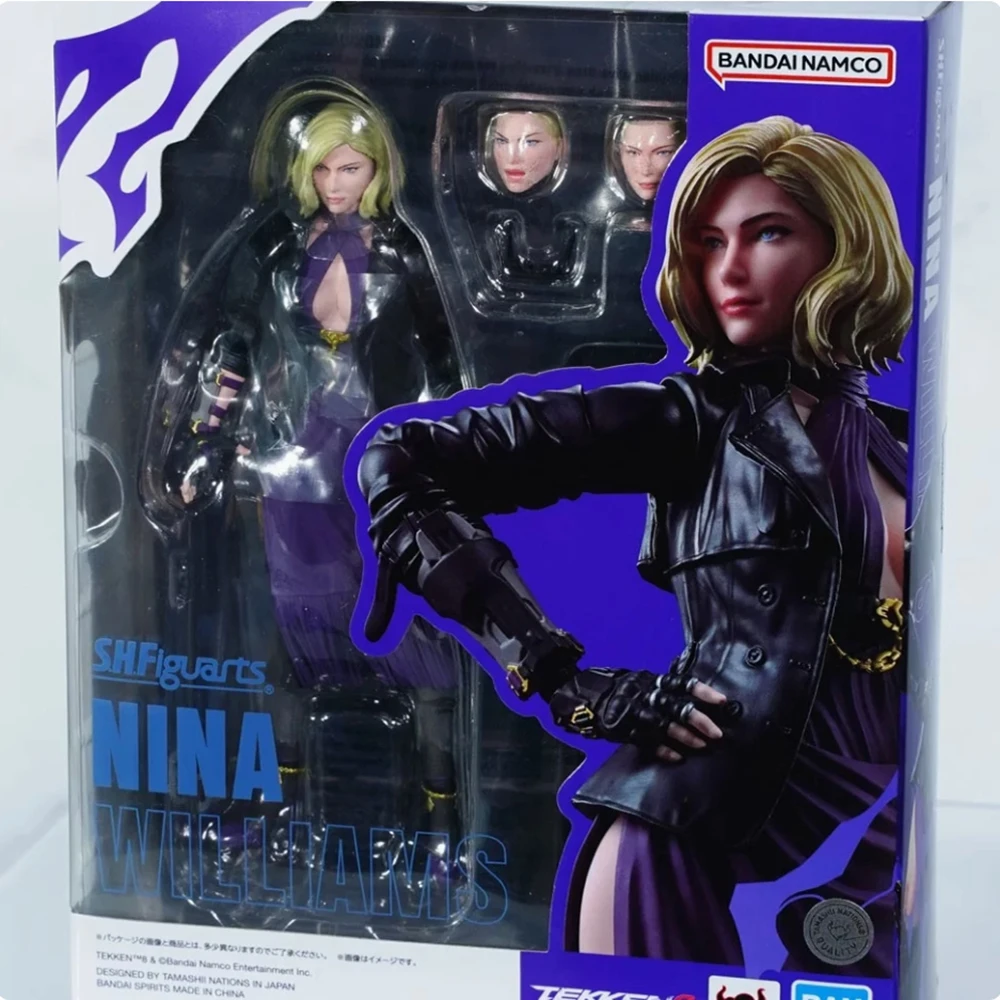 متوفر في المخزون الأصلي بانداي S.H.Figuarts Tekken 8 نينا ويليامز 15 سنتيمتر عمل الشكل أنيمي PVC نموذج SHF تحصيل لعب للأولاد