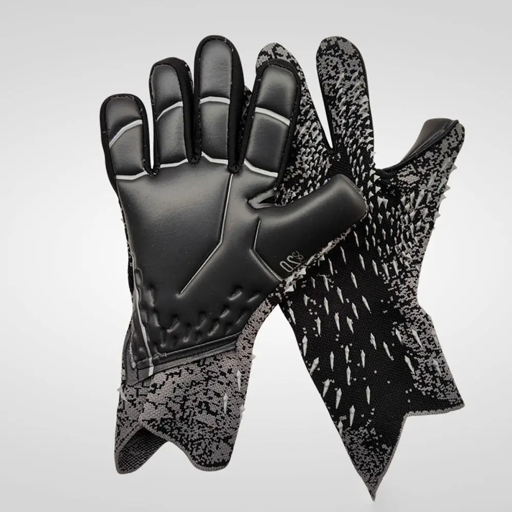 

1 Pair Sports Competition Anti-Slip Kids Goalie Gloves Rubber Cushioning Goalkeeper Gloves Breathable Soft Children/Adult