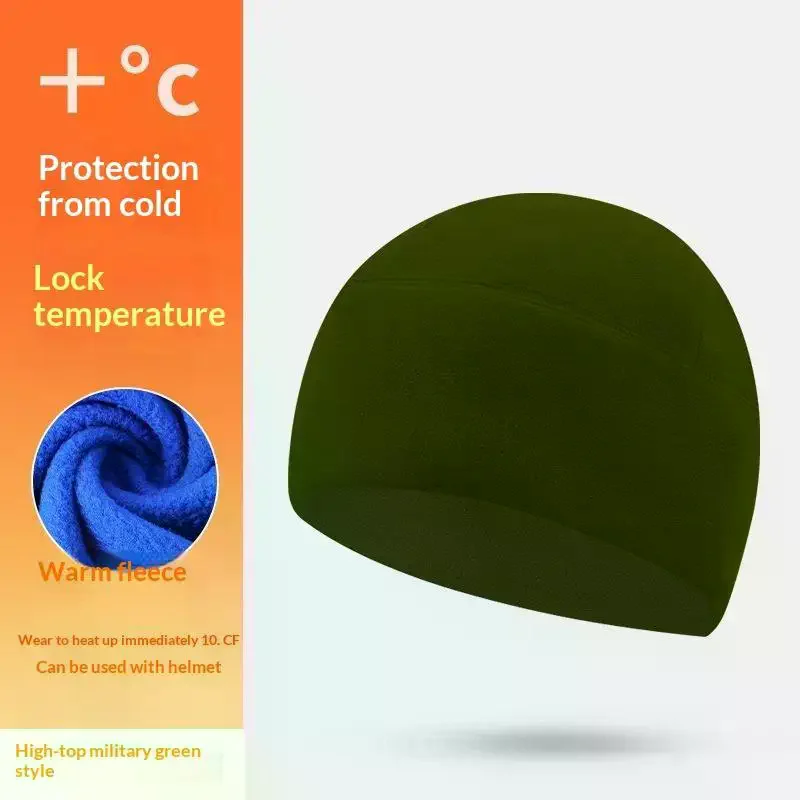 Warm Fleece Winter Beanie Thermal: Insulation Stretchy Fit Skiing Hiking Camping Outdoor